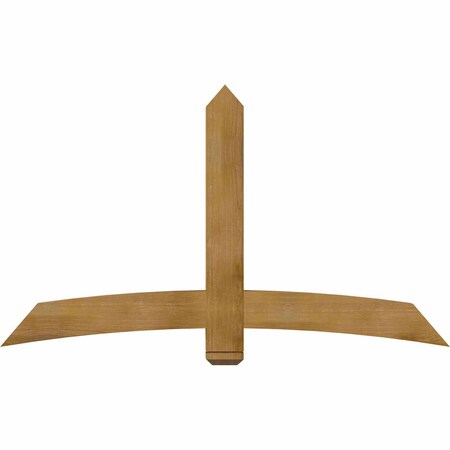 Ekena Millwork Bellingham Rough Sawn Timber Gable Bracket, Western Red Cedar, 72"W x 42"H x 4"D x 6"F, 14/12 Pitch GBW072X42X0406BEL00RWR